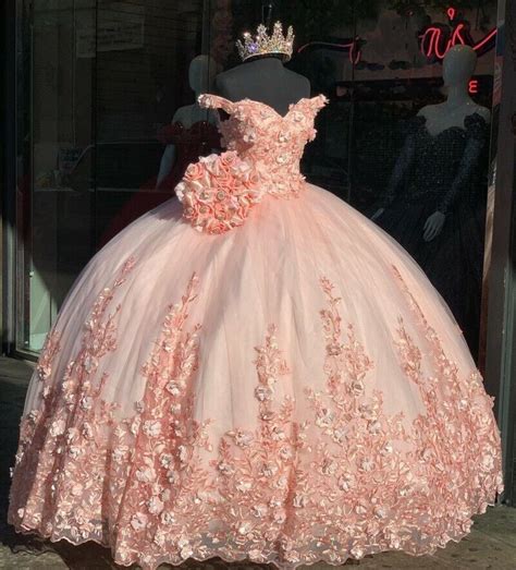 Pink Quinceanera Dresses Ball Gown Lace Appliques Beading Sweet 16