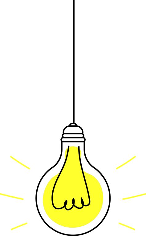 Idea Light Bulb Design Illustration Isolated On Transparent Background