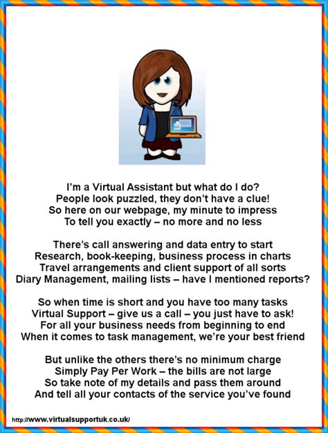 Virtual Assistant Poem 2it`s Catchy Virtual Assistant Quotes Virtual Assistant Business