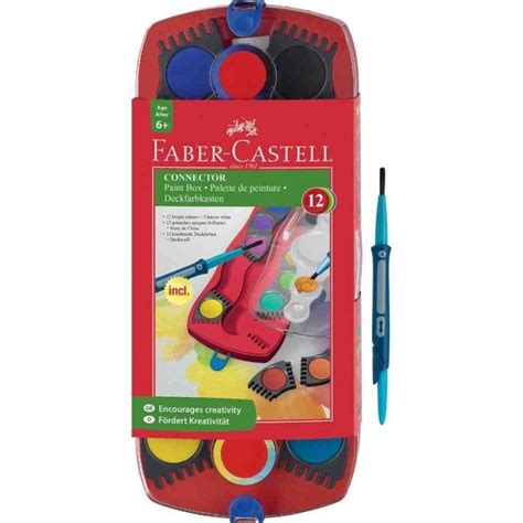 Stock Bureau FABER CASTELL Palette De Peinture De 12 Pastilles De