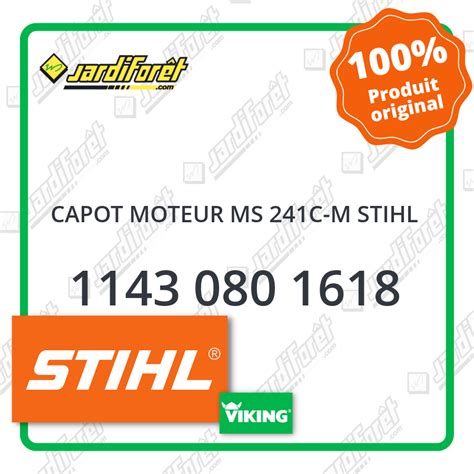 Capot moteur ms 241c m STIHL 1143 080 1618 Jardiforêt