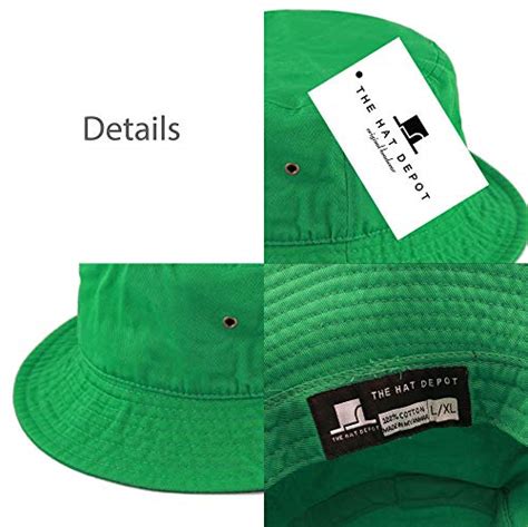 The Hat Depot 300N Unisex 100 Cotton Packable Summer Travel Bucket Hat