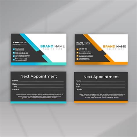 Premium PSD | Appointment card design template