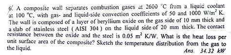 Solved Answer With Steps Pls 6 A Composite Wall Separates