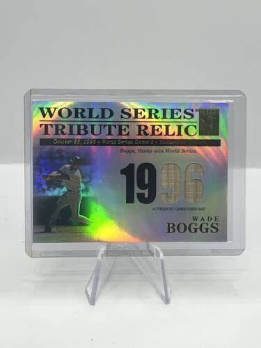 Topps Tribute World Series Patch Wade Boggs New York