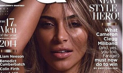 Kim Kardashian Exposes Her Shapely Bottom And Goes Topless In Naked Shoot For British Gq Daily