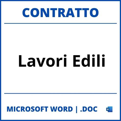 Fac Simile Contratto Di Affidamento Lavori