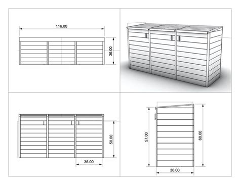 Clear Cedar Trash Enclosure Outdoor Garbage Can Storage Garbage Can