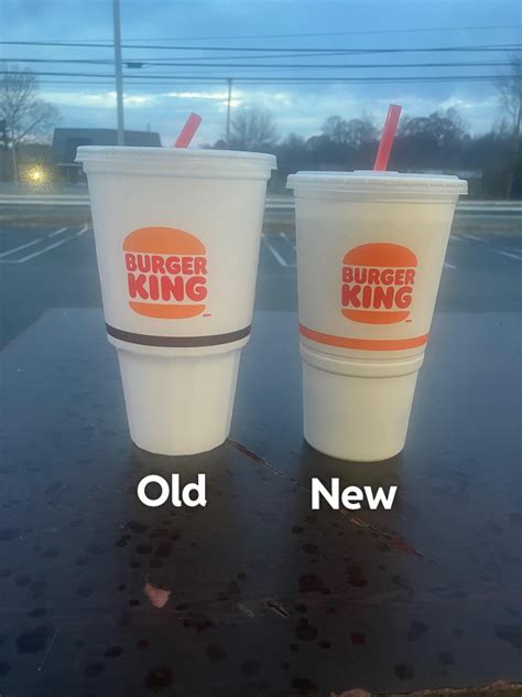 Burger King recently shrunk their large cups : r/shrinkflation