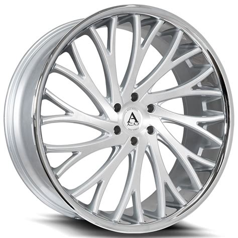 Azad Wheels Azv Brushed Silver With Ss Lip Xl Cap Rims Az