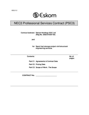 Fillable Online Contract Between Eskom Holdings SOC Ltd Fax Email Print