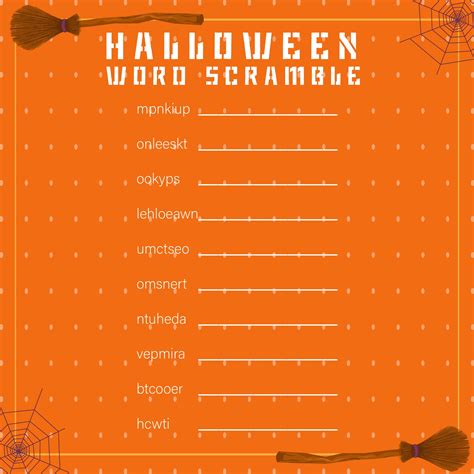 10 Best Printable Halloween Word Jumble