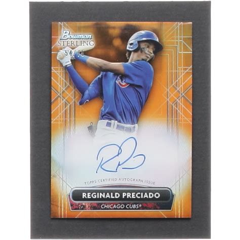 Reginald Preciado Bowman Sterling Prospect Autographs Orange