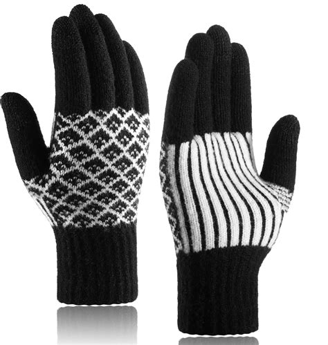 Achiou Womens Winter Gloves For Cold Weather Touchscreen Warm Texting