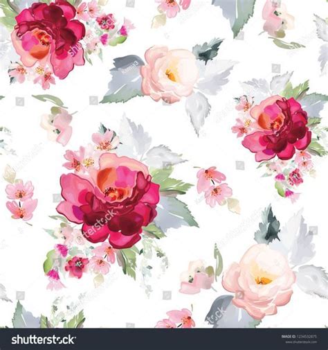 Pin By Chirag On 122 Watercolor Flowers Pattern Flower Artwork