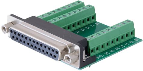 Delock 65317 Sub D 25 Pin Socket 27 Pin Terminal Block At Reichelt