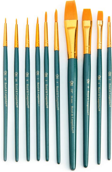 Amazon Royal Brush Langnickel Gold Taklon Brush Set Value Pack 10