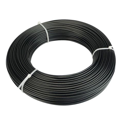 Buy Muzata 150 Feet Wire Rope Black Vinyl Coated Stainless Steel 1