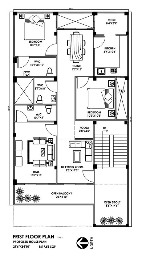 3 Bhk House Plan