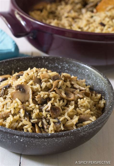 Rustic Mushroom Rice Pilaf Recipe Aspicyperspective Mushroom Rice