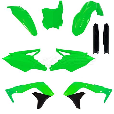 Kit Plastiques Complet KXF Vert Fluo R Tech FX MOTORS