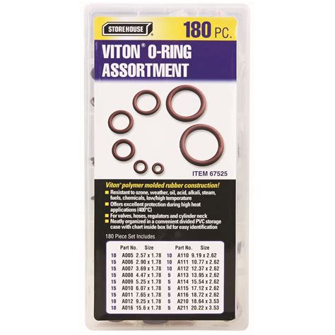 180 Piece Viton O-Ring Kit