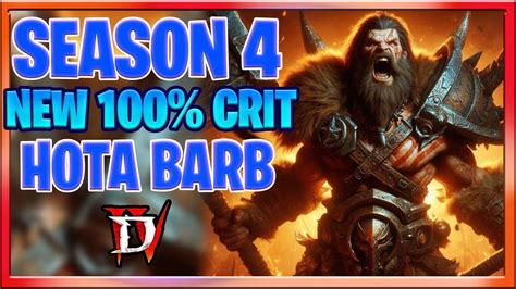 Diablo 4 Season 4 HOTA BARBARIAN Build Guide Hammer Of The Ancients