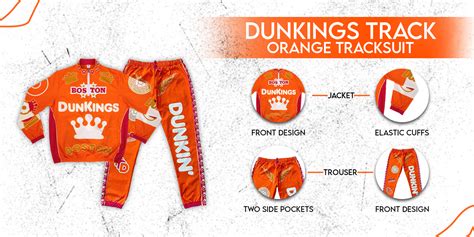 Dunkings Track Orange Tracksuit - Dunkin Donuts Tracksuit