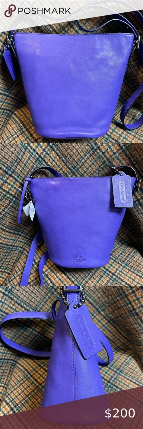 Coach Purple Mini Bleeker Duffle 32281 Purple Leather Duffle Purple