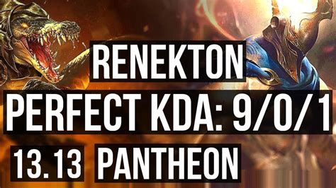 Renekton Vs Panth Top 9 0 1 Legendary 600 Games 1 1m Mastery