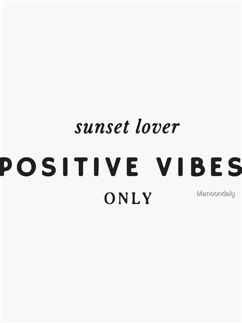 Positive Vibes Only Sunset Lover Minimal Color Sticker For Sale