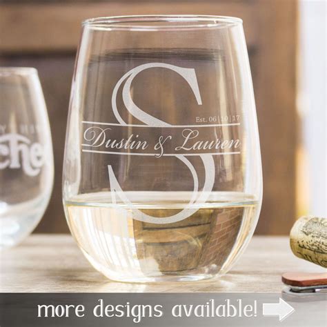 Personalized Stemless Wine Glasses Etched Wine Glasses Are The Best Ts For Couples Custom