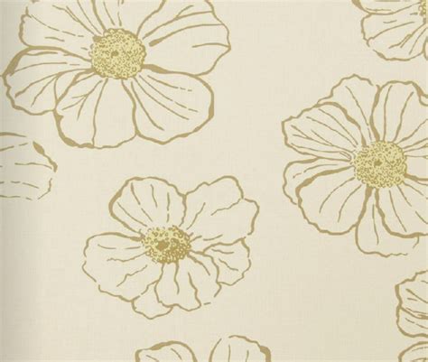 Modern Floral Print Wallpaper, Beige - Transitional - Wallpaper - by Bijou Coverings