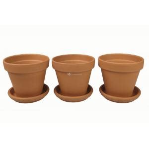 Plantenwinkel Nl Terracotta Bloempotten 28 Cm Met Schotel Trio Set