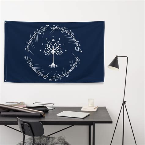 LOTR Gondor Flag Tree of Gondor Flag the Lord of the Rings Banner Blue and White Gondor Flag - Etsy