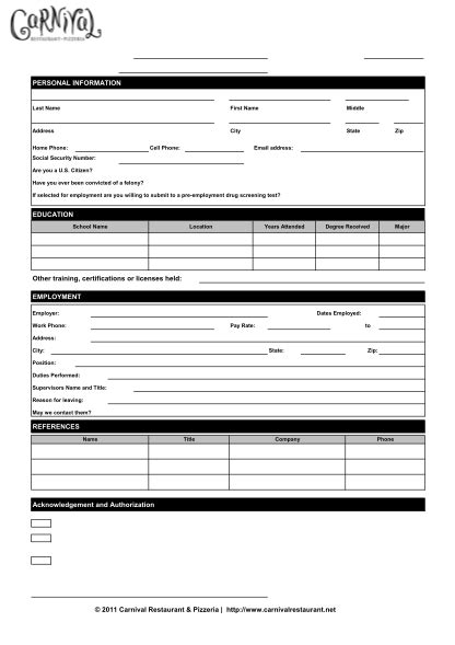 26 Application For Employment Template Free To Edit Download And Print Cocodoc