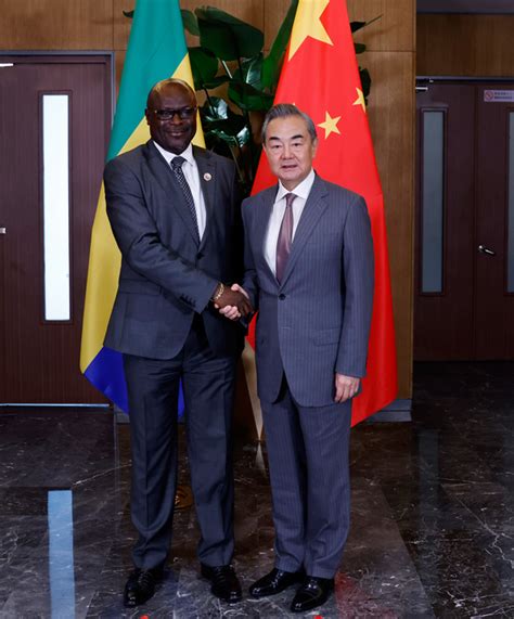 Wang Yi rencontre le ministre gabonais des Affaires étrangères Régis