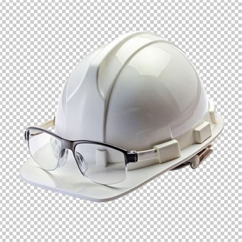 Casque De Construction Blanc Sur Fond Transparent PSD Premium