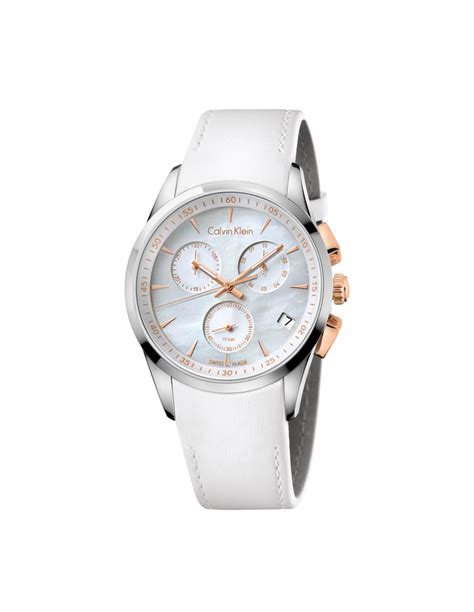 Reloj Calvin Klein Bold cronógrafo correa blanca Joyería Revert