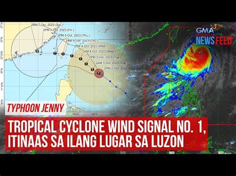 Typhoon Jenny Tropical Cyclone Wind Signal No Itinaas Sa Ilang