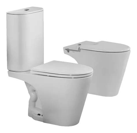 Juego Baño Inodoro Largo Deposito Bidet Tapas Ferrum Marina Cuotas al