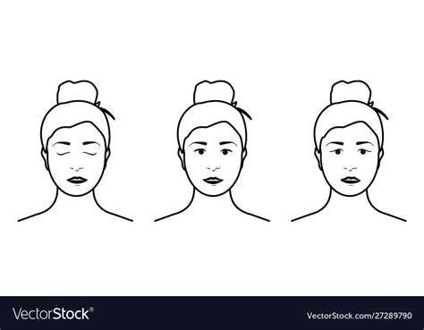 Set Womans Emotions Facial Expression Royalty Free Vector