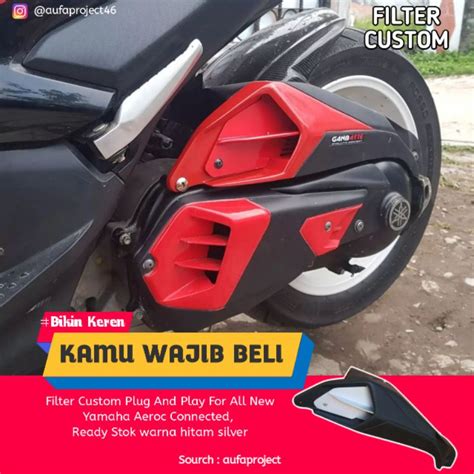 Jual Filter Custom V2 For Yamaha Aerox V1 V2 Connected Shopee Indonesia