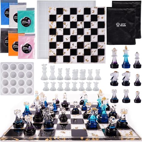 Buy Let S Resin Chess Molds For Resin Casting Upgraded Resin Chess Set