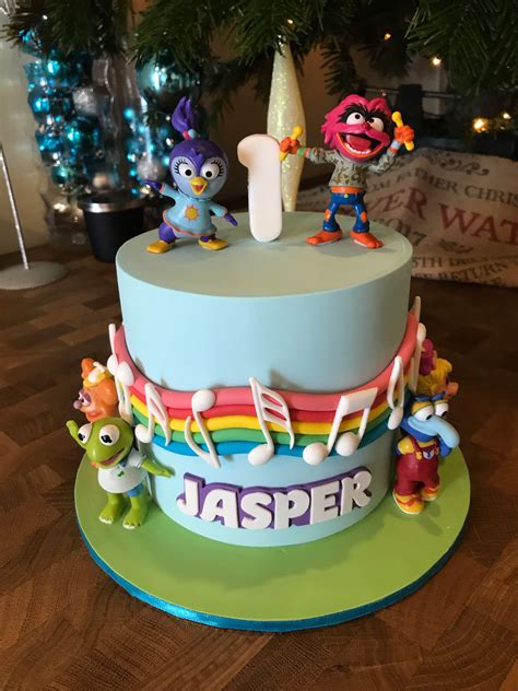 Chocolate Round Over Yellow Square Cake Muppet Babies Themed Artofit