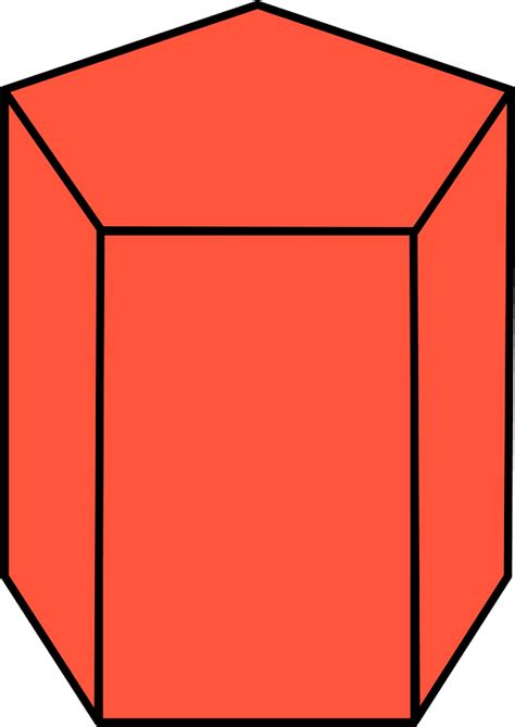 Vermilion Pentagonal Prism Free Vector Clipart Images On Creazilla