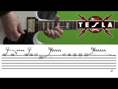 Tesla Modern Day Cowboy Guitar Solo Lesson With Tabs Chords