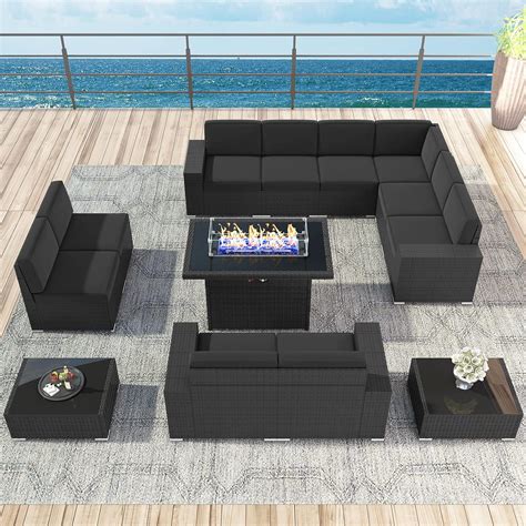 Amazon Layinsun Pieces Outdoor Patio Furniture Set With Fire