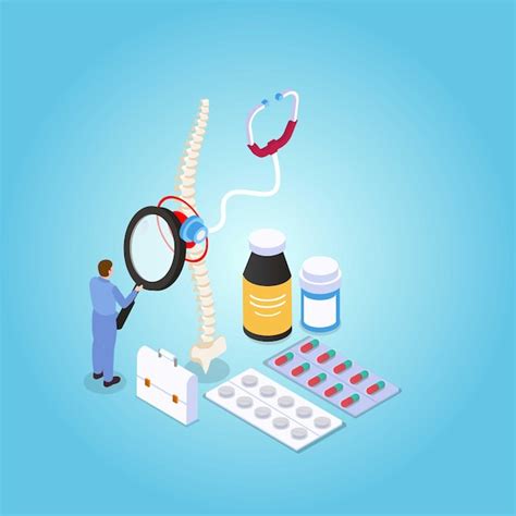 Diagnóstico De La Enfermedad De La Columna Vertebral Isométrica 3d