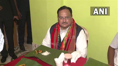 Ani On Twitter Bjp National President Jp Nadda Had Lunch At The Residence Of A Party Worker In